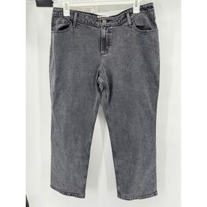 Hollister Low Rise Relaxed Straight Jeans Black Wash Women's Size 16R